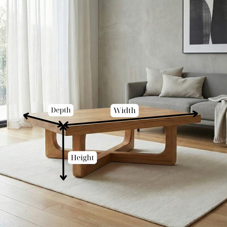 Walnut Live Edge Coffee Table Solid Wood Rustic Desk Minimalist Furniture Living Room Decor