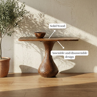 Mushroom Desk, Rustic Console Table, Farmhouse Style Unique Furniture For Housewarming Gifts