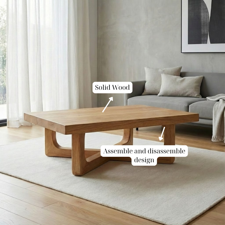 Walnut Live Edge Coffee Table Solid Wood Rustic Desk Minimalist Furniture Living Room Decor