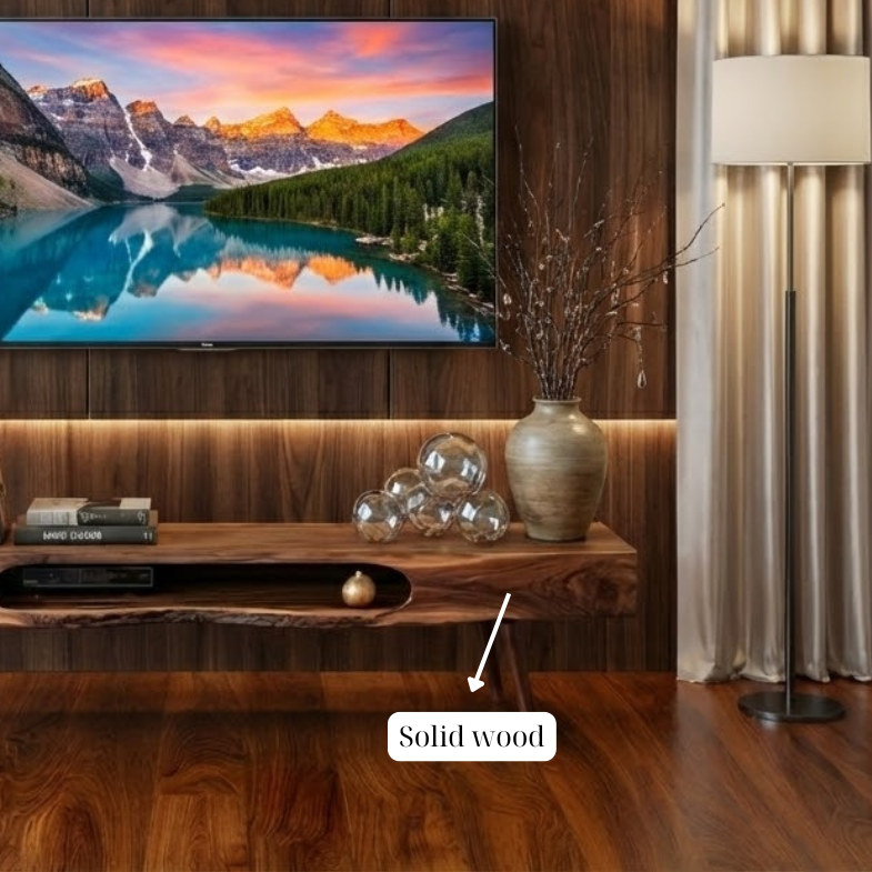 Rustic TV Cabinet Solid Wood TV Stand Storage Cabinet Wood Furniture Home Decor Home Decoration