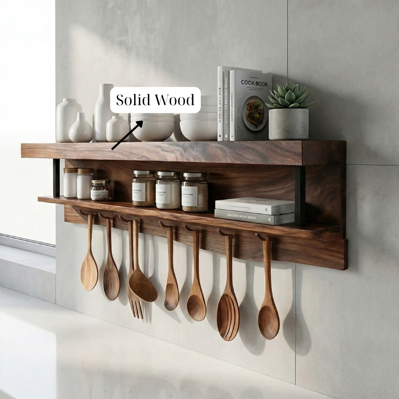 Handmade Kitchen Shelves, Wooden Cabinet Kitchen, Cabinet Minimalist Furniture Style, Home Decor