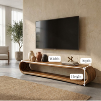 Minimalist TV Cabinet Handcrafted TV Stand Custom Cabinet Wood Furniture For Living Room Decor