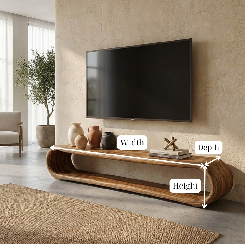 Minimalist TV Cabinet Handcrafted TV Stand Custom Cabinet Wood Furniture For Living Room Decor