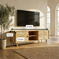 Handcrafted Media Console Custom TV Cabinet Modern Wood Furniture TV Stand For Living Room Decor