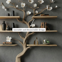 Tree Bookshelf Solid Wood Bookcase For Creative And Unique Home Decoration