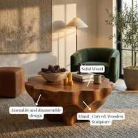 Rustic Coffee Table, Live Edge Table, Handmade Furniture Minimalist Style Living Room Decor