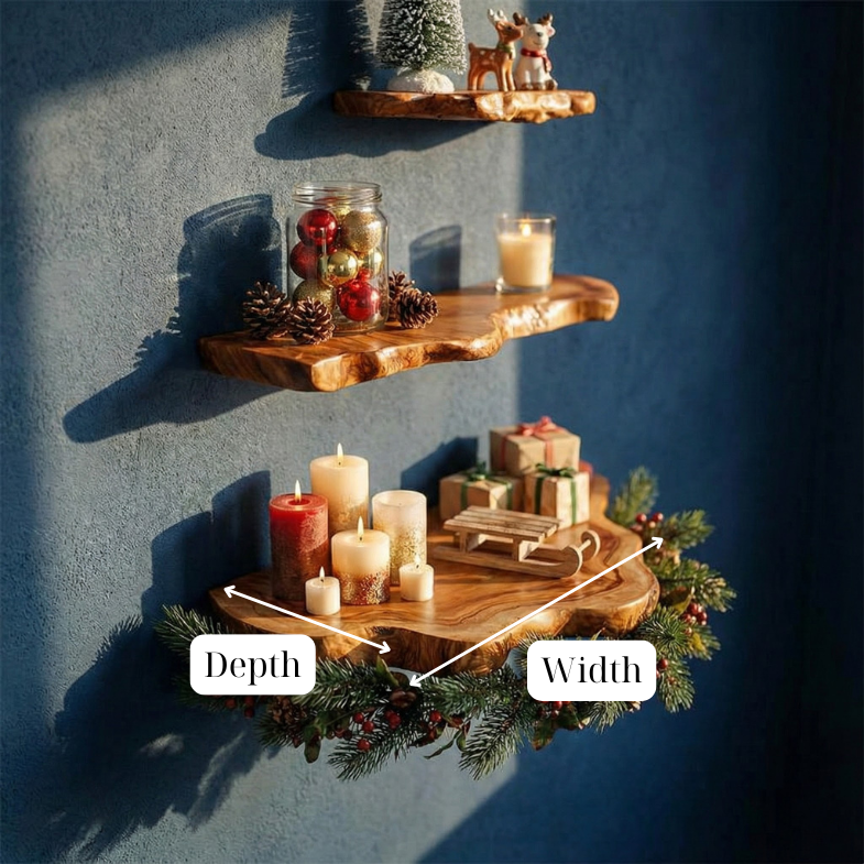 Live Edge Floating Shelf Wood Grain Floating Shelf Branch Shelf Halloween Home Decor Housewarming Gift