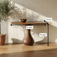 Mushroom Desk, Rustic Console Table, Farmhouse Style Unique Furniture For Housewarming Gifts