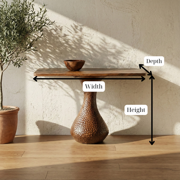 Mushroom Desk, Rustic Console Table, Farmhouse Style Unique Furniture For Housewarming Gifts