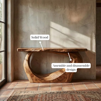 Rustic Wood Table, Wall Mounted Desk, Farmhouse Table Handmade Furniture Living Room Decor