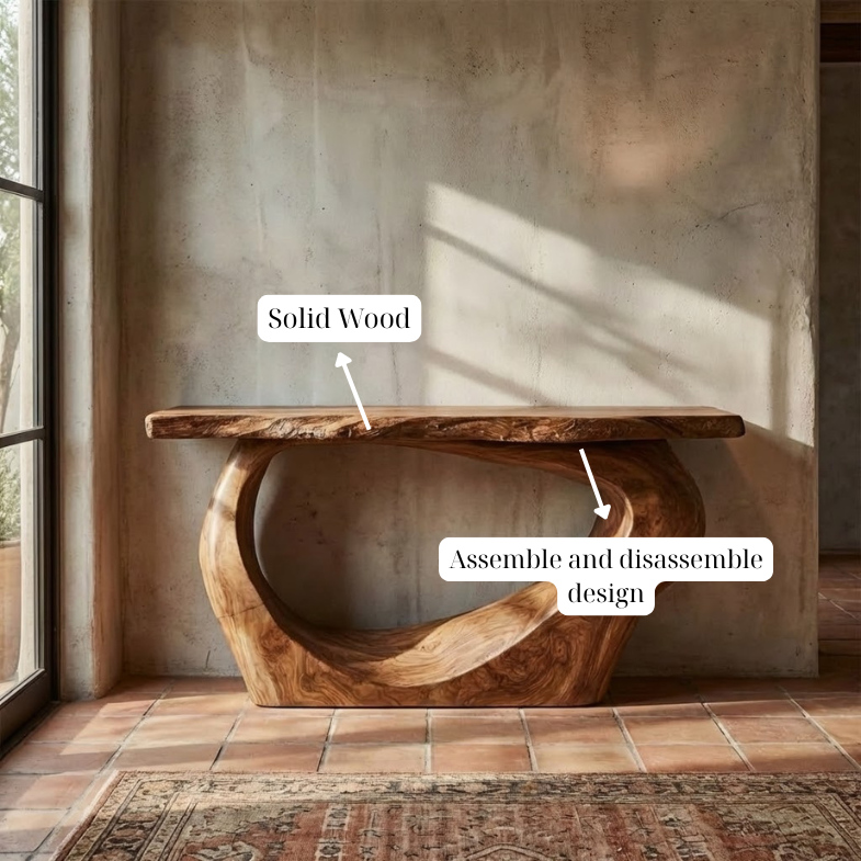 Rustic Wood Table, Wall Mounted Desk, Farmhouse Table Handmade Furniture Living Room Decor