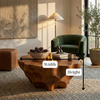 Rustic Coffee Table, Live Edge Table, Handmade Furniture Minimalist Style Living Room Decor