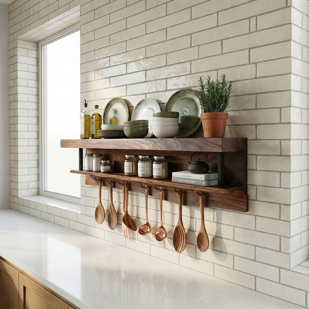 Handmade Kitchen Shelves, Wooden Cabinet Kitchen, Cabinet Minimalist Furniture Style, Home Decor