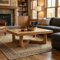 Walnut Live Edge Coffee Table Solid Wood Rustic Desk Minimalist Furniture Living Room Decor