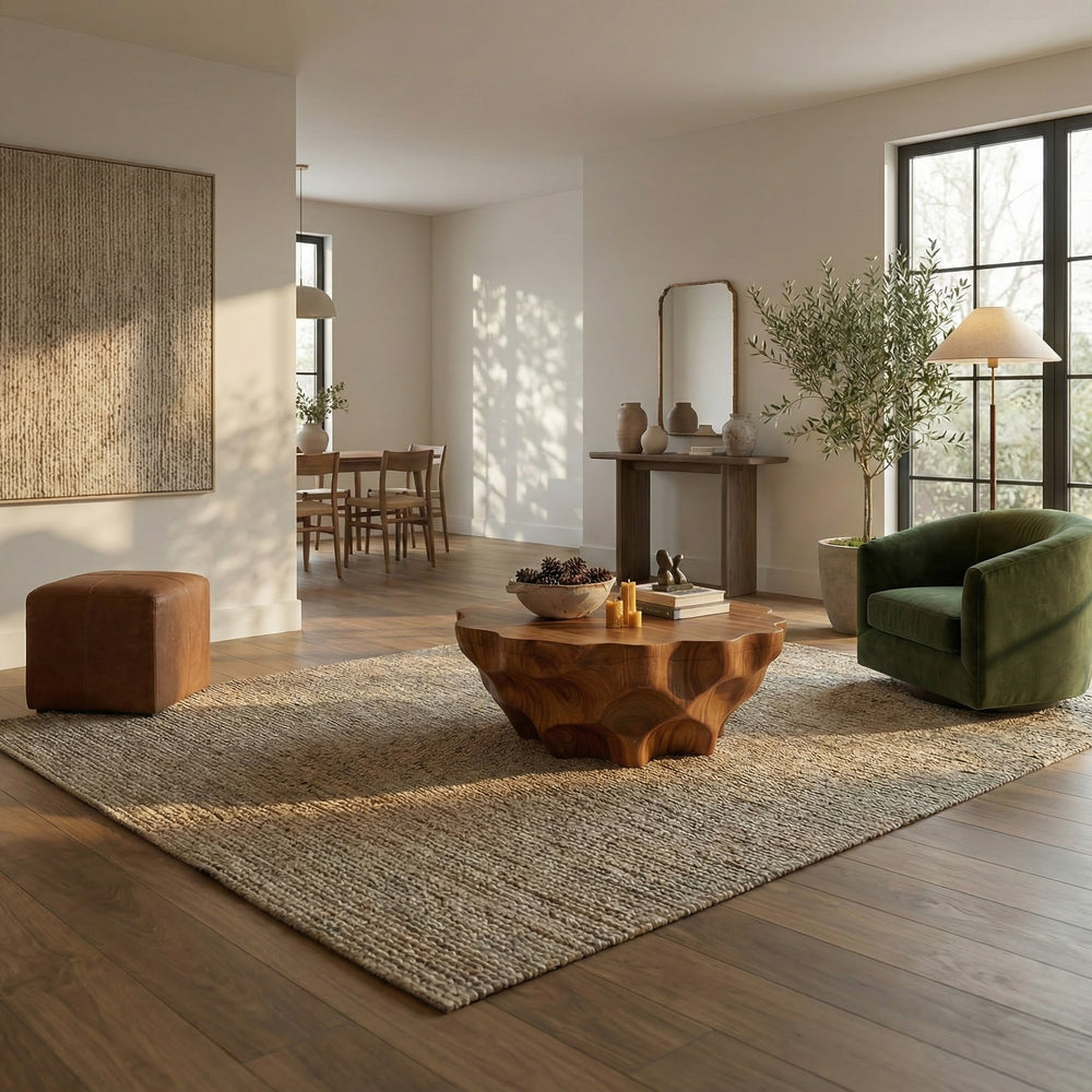 Rustic Coffee Table, Live Edge Table, Handmade Furniture Minimalist Style Living Room Decor