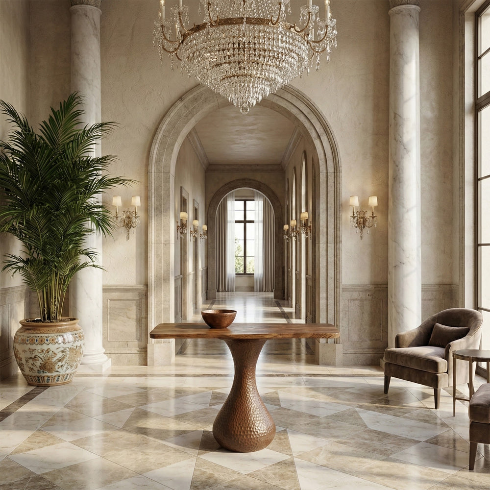 Mushroom Desk, Rustic Console Table, Farmhouse Style Unique Furniture For Housewarming Gifts