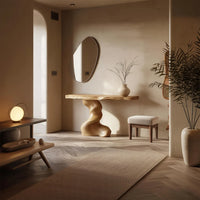 Walnut Desk Live Edge Table Console Table Minimalist Furniture Living Room Decor