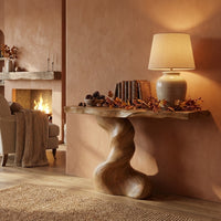 Walnut Desk Live Edge Table Console Table Minimalist Furniture Living Room Decor