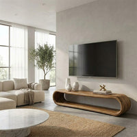 Minimalist TV Cabinet Handcrafted TV Stand Custom Cabinet Wood Furniture For Living Room Decor
