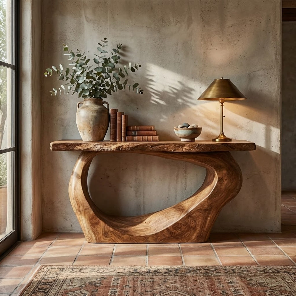 Rustic Wood Table, Wall Mounted Desk, Farmhouse Table Handmade Furniture Living Room Decor