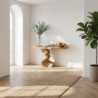 Walnut Desk Live Edge Table Console Table Minimalist Furniture Living Room Decor