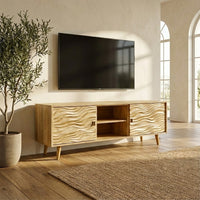 Handcrafted Media Console Custom TV Cabinet Modern Wood Furniture TV Stand For Living Room Decor